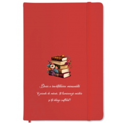 Notepad rosu A5 personalizat, Doar o Invatatoare minunata